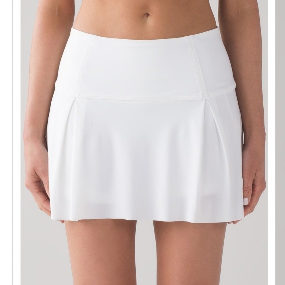 Lululemon Lost In Pace Skirt Tall White Size 6 Running Tennis Skort W8788T